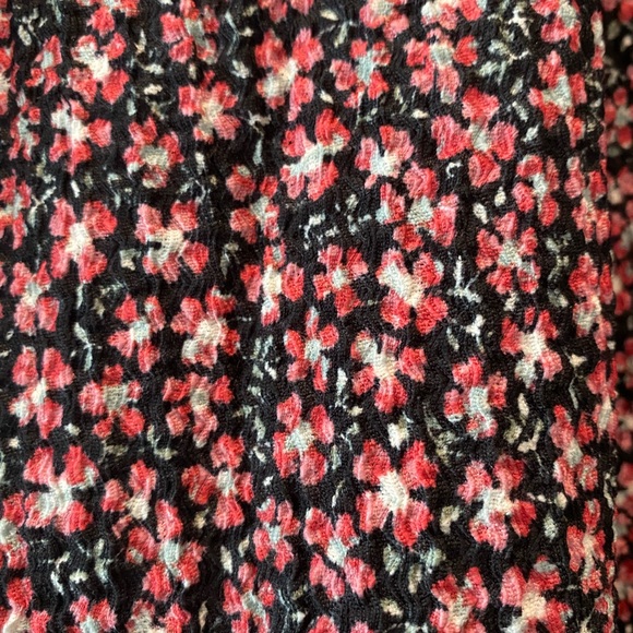 LOFT Floral Puff Sleeve Top Small - Picture 4 of 8